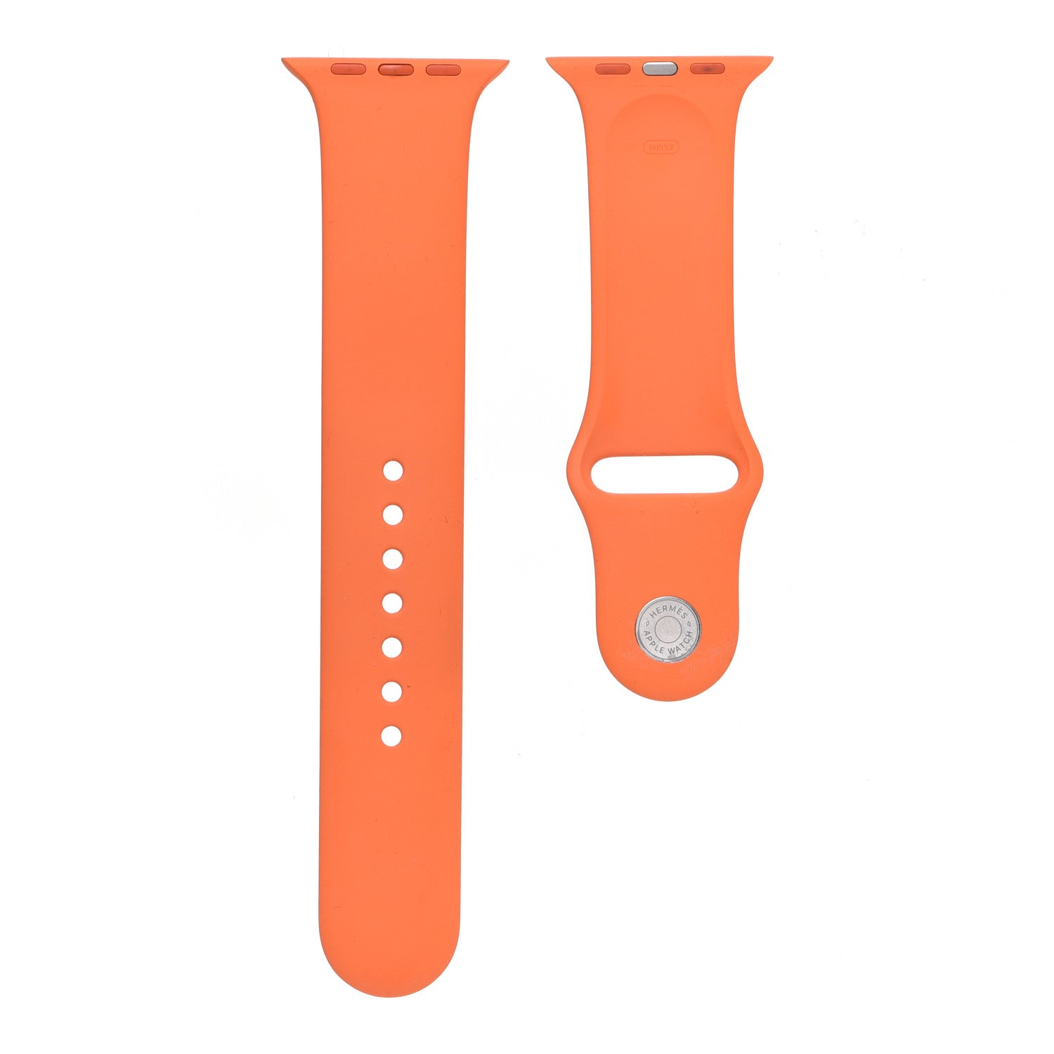 Hermes Silicone 45mm Apple Sports Watch Single Tour Band Orange 1 of 4
