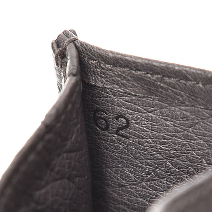 Prada Ostrich Card Case Mercurio 8 of 8