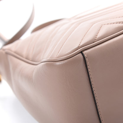 Gucci Calfskin Matelasse Small GG Marmont Top Handle Shoulder Bag Porcelain Rose 11 of 13