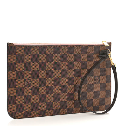Louis Vuitton Damier Ebene Neverfull MM GM Pochette Rose Ballerine 3 of 8