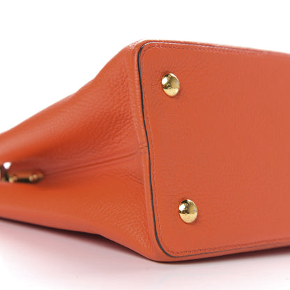 Louis Vuitton Taurillon Capucines MM Clementine 5 of 8