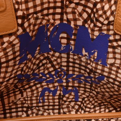 MCM Visetos Medium Liz Reversible Shopper Tote Cognac 11 of 27