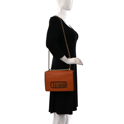 Christian Dior Canyon Grained Lambskin J'Adior Chain Flap Bag Orange 2 of 8
