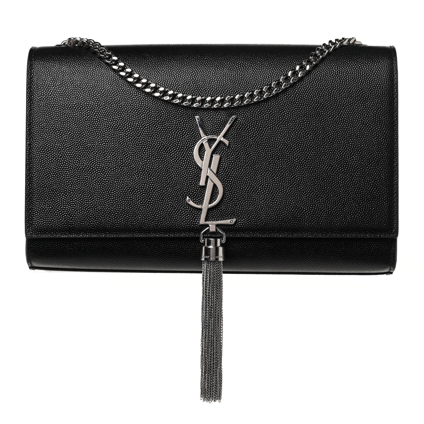 Grain De Poudre Medium Classic Monogram Kate Tassel Satchel Black
