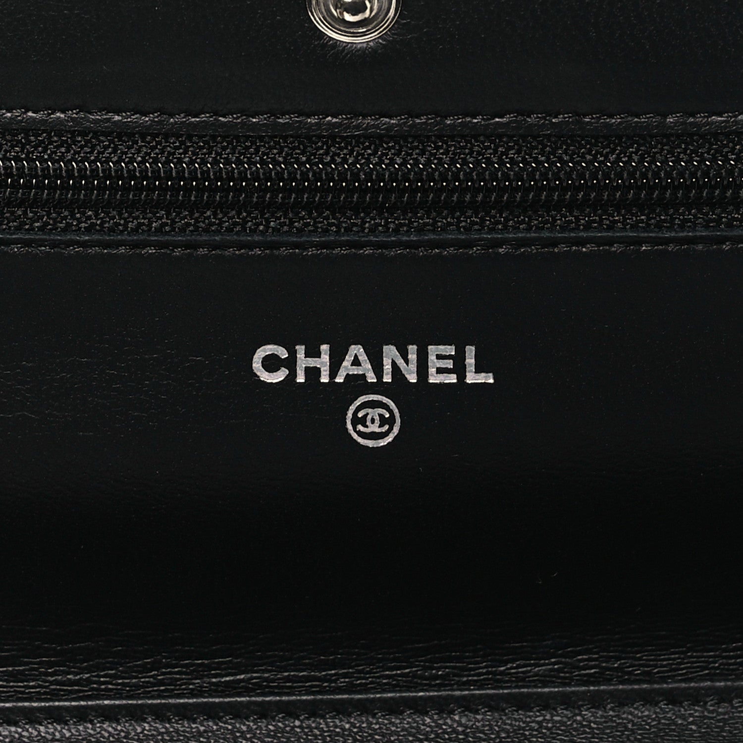 Chanel Lambskin Quilted Wallet On Chain WOC Black 7 of 13