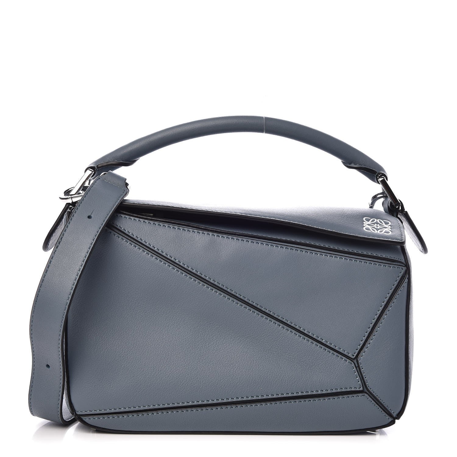 Loewe Calfskin Small Puzzle Shoulder Bag Light Blue 1 of 8
