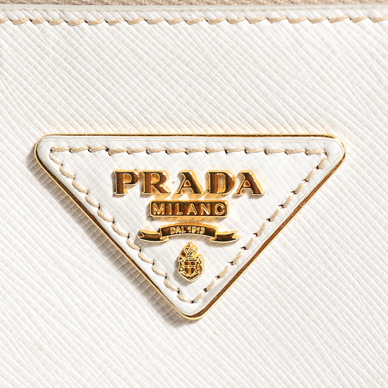 Prada Saffiano Lux Small Double Zip Tote Talco 6 of 12