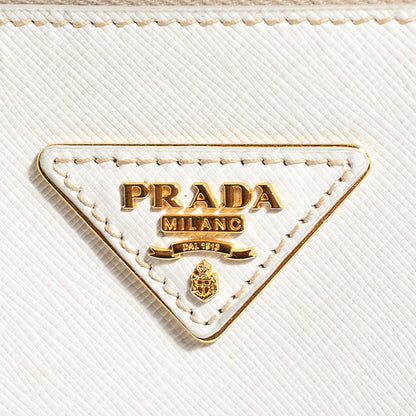 Prada Saffiano Lux Small Double Zip Tote Talco 6 of 12