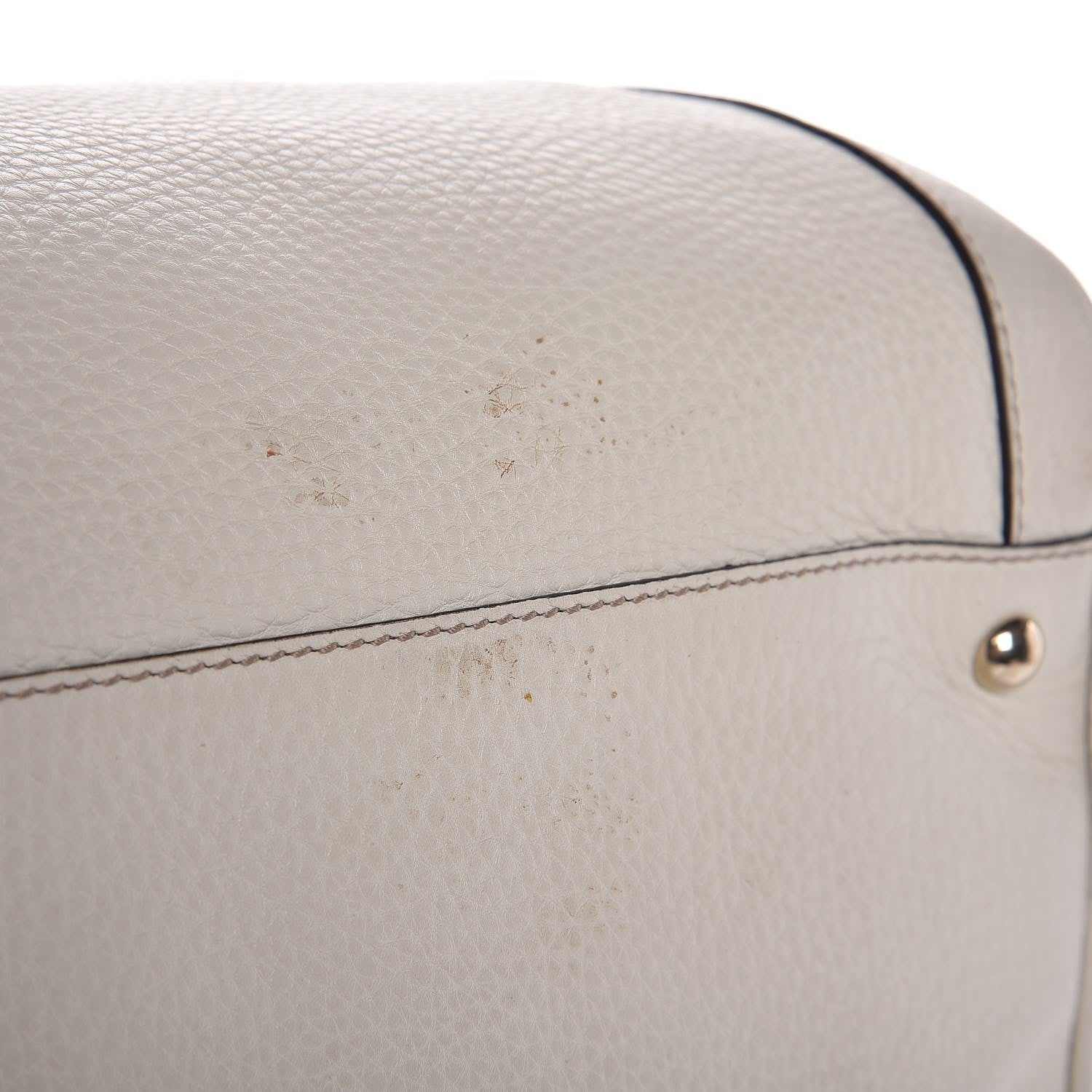Gucci Pebbled Calfskin Medium Soho Boston Off White 13 of 21