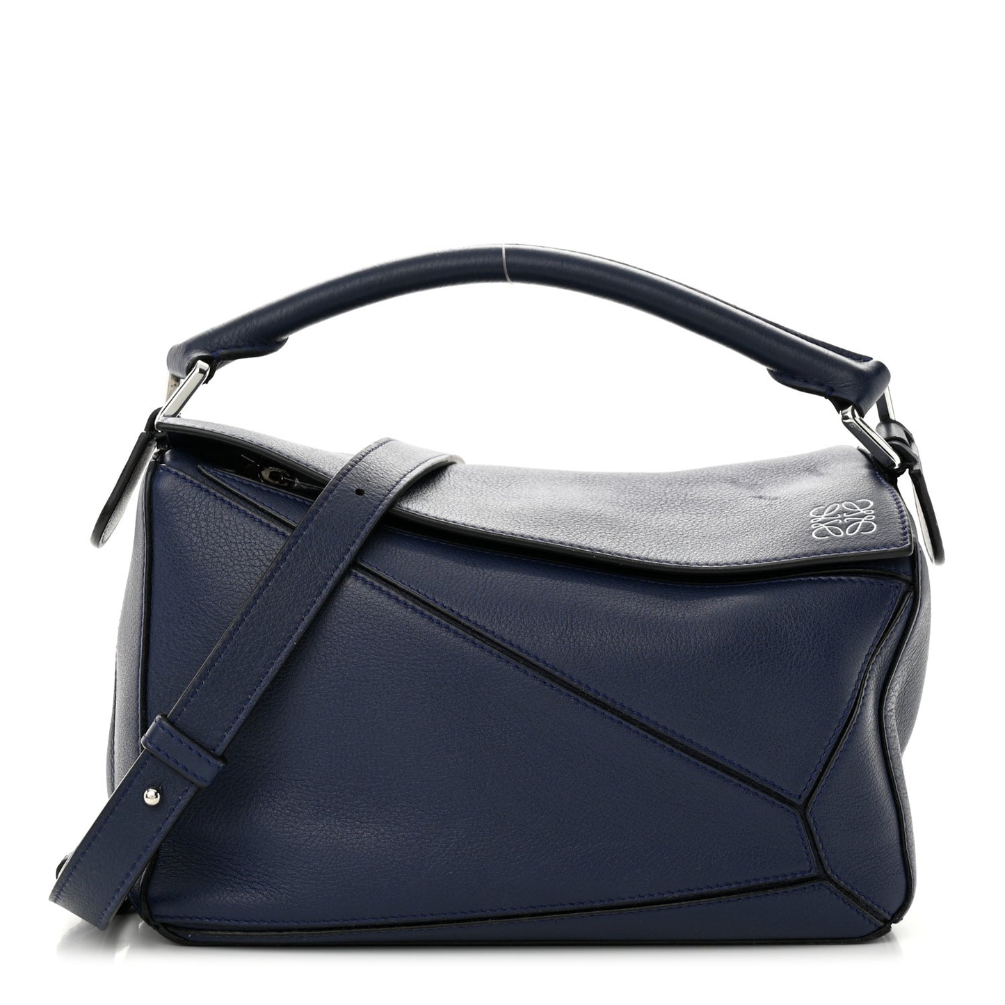 Calfskin Small Puzzle Bag Marine