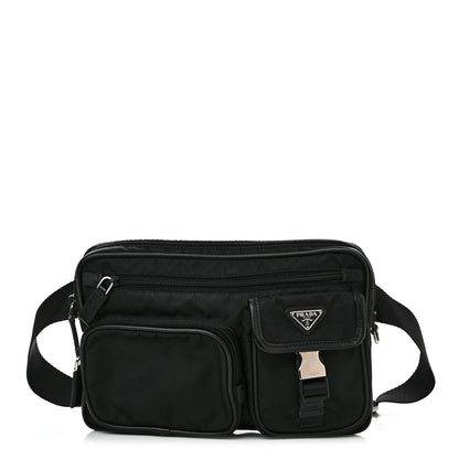 Prada Tessuto Nylon Multi Pocket Belt Bag Black 1 of 12