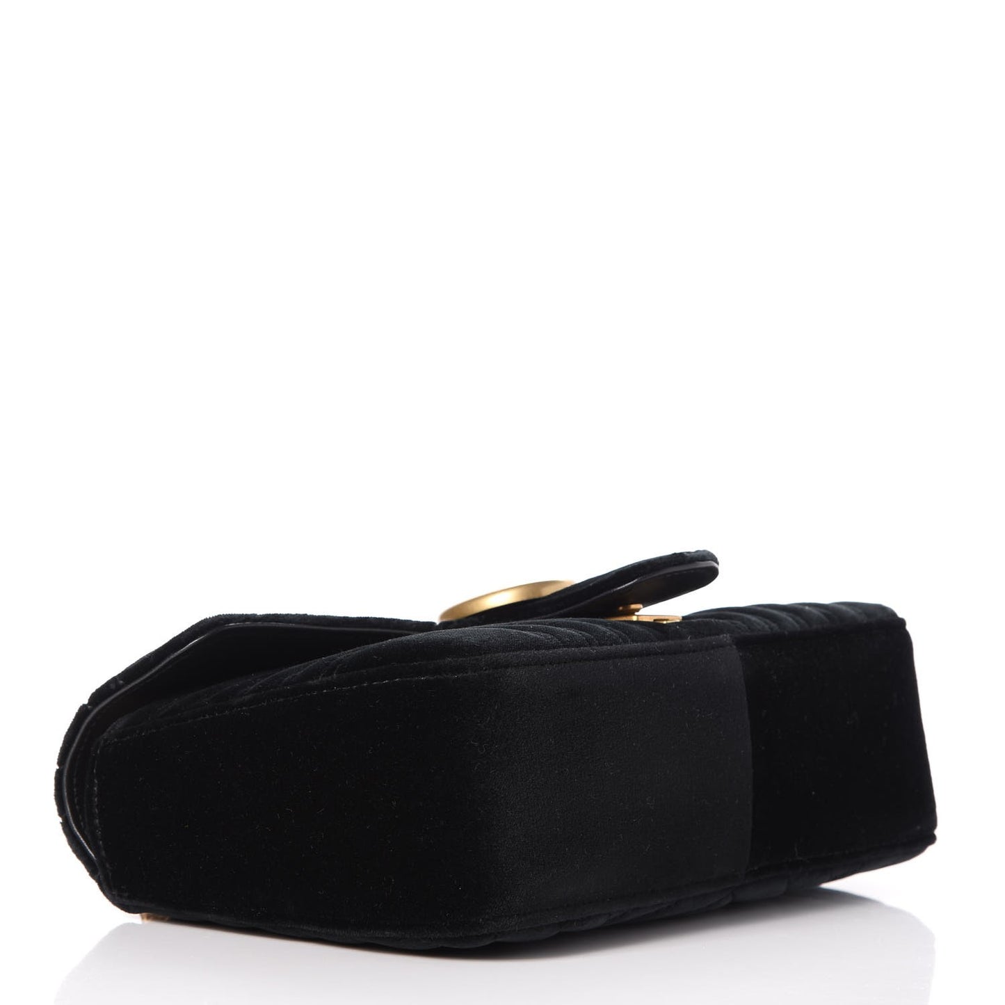 Velvet Matelasse Small GG Marmont Shoulder Bag Black