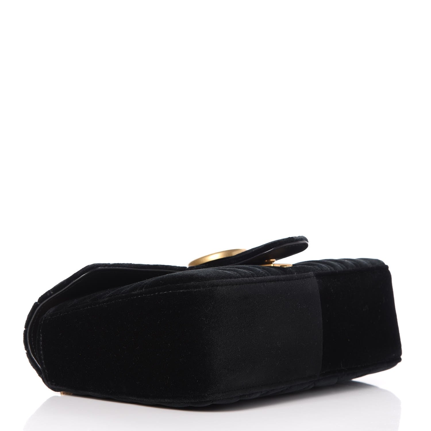 Gucci Velvet Matelasse Small GG Marmont Shoulder Bag Black 4 of 8