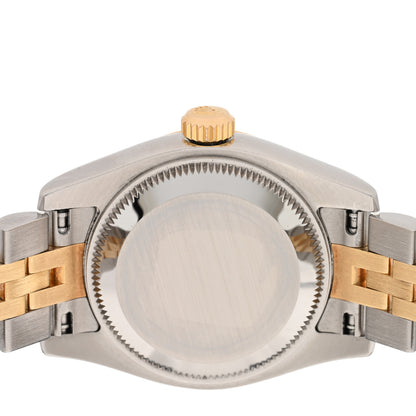 Rolex Stainless Steel 18K Yellow Gold Diamond 26mm Oyster Perpetual Datejust Watch White 179173 4 of 5