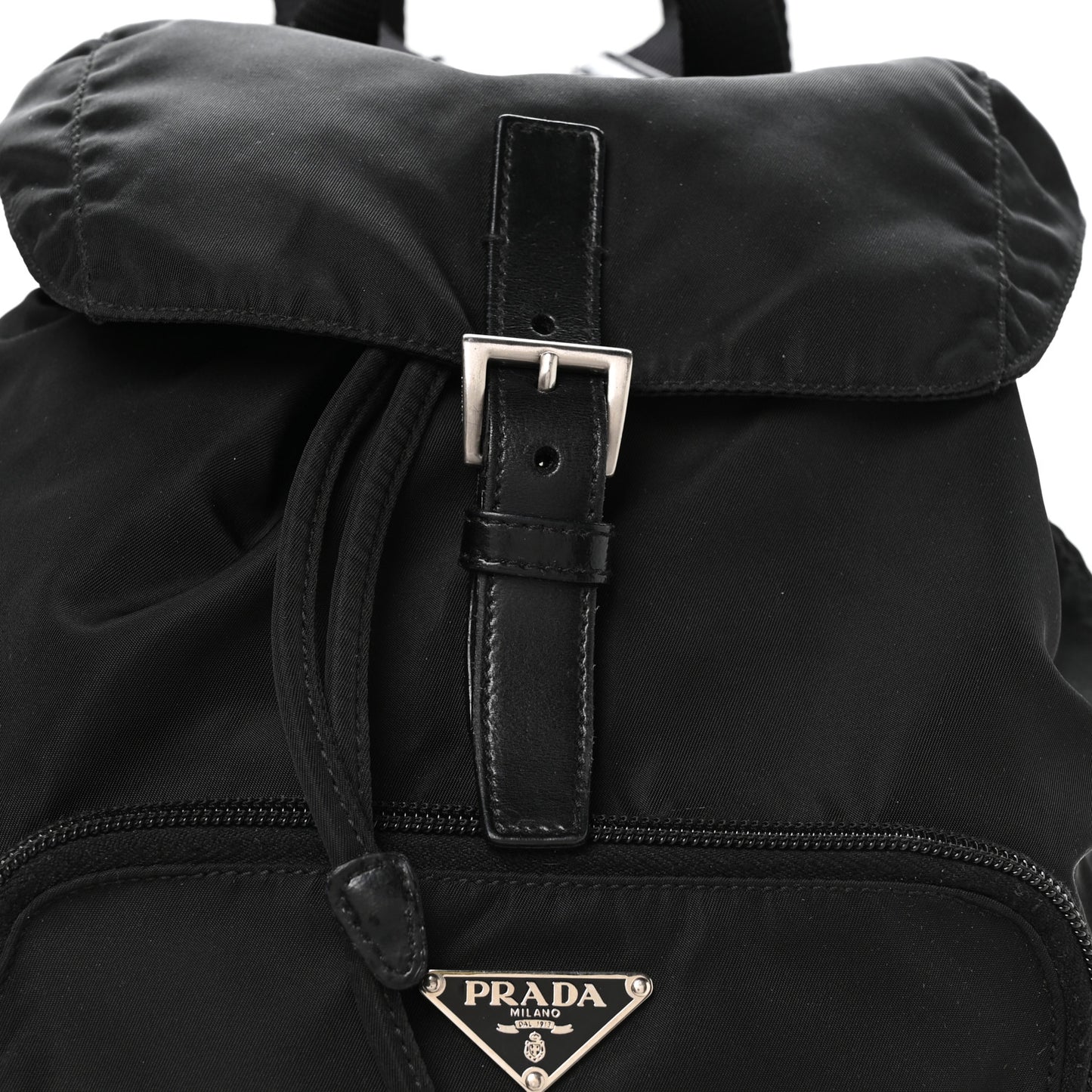 Tessuto Nylon Vela Cinch Backpack Black