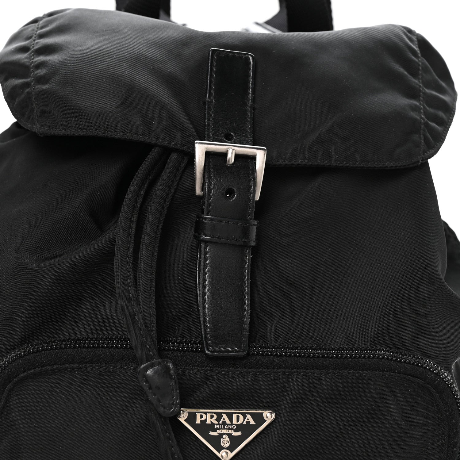 Prada Tessuto Nylon Vela Cinch Backpack Black 8 of 10