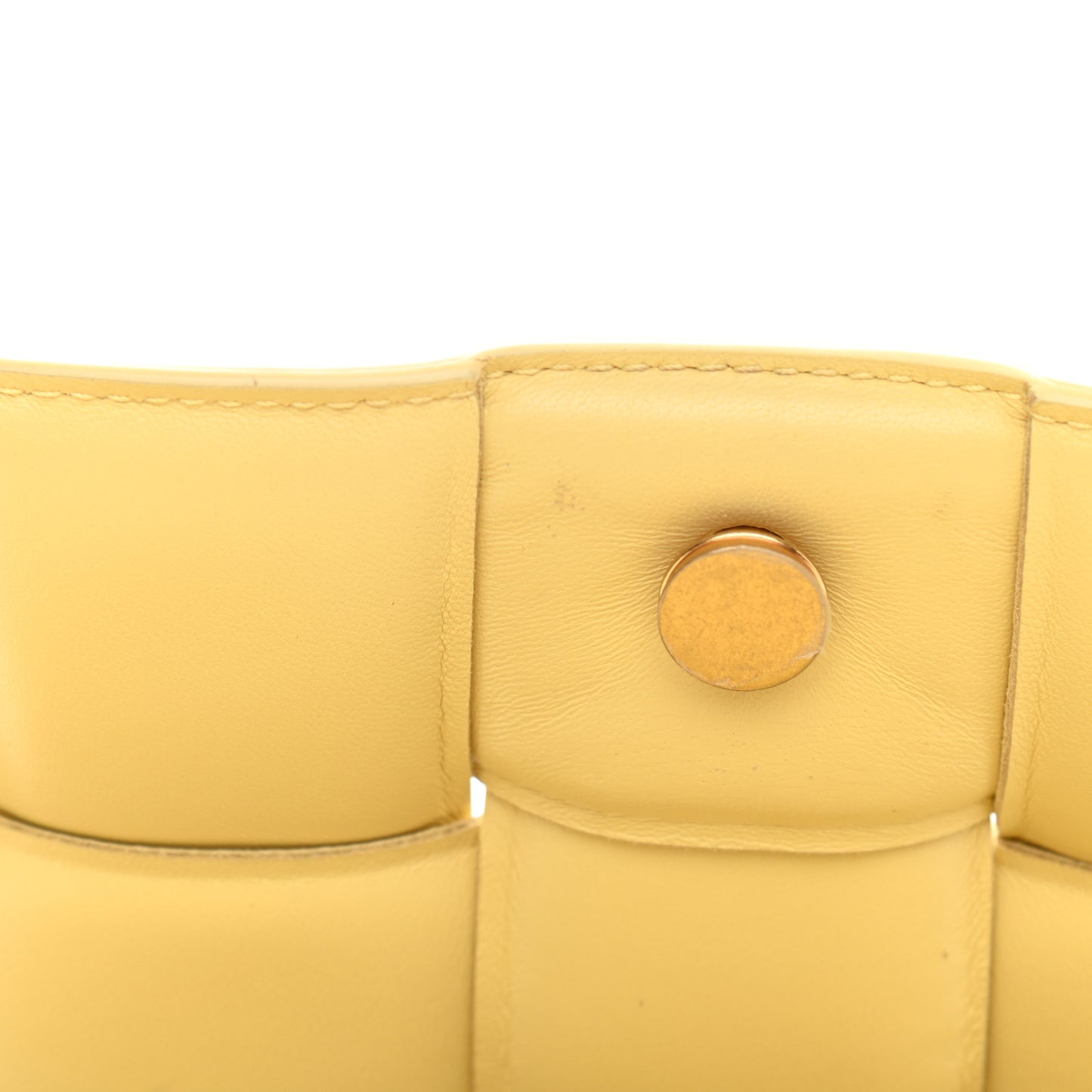 Lambskin Maxi Intreccio Padded Chain Cassette Crossbody Bag Butter