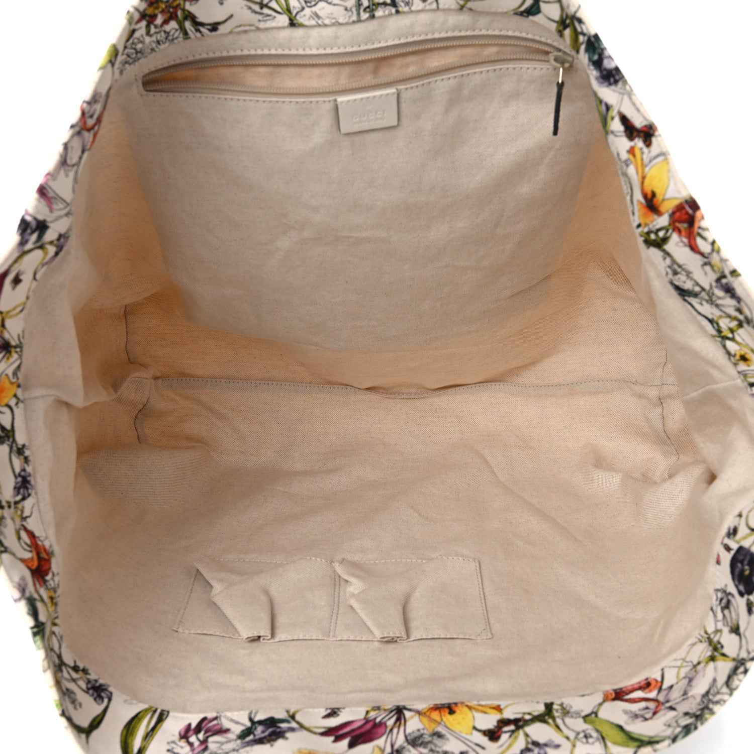 Gucci Canvas Flora Infinity Large Tote White 6 of 11