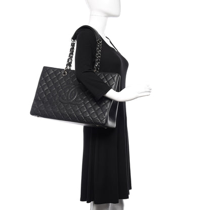 Chanel Caviar Quilted XL Grand Shopping Tote GST Black 2 of 13