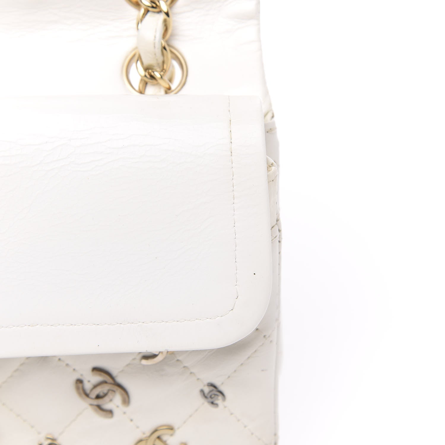 Chanel Calfskin CC Punk 2.55 Reissue 224 Flap White 8 of 14