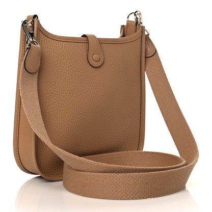 Hermes Taurillon Clemence Amazone Evelyne TPM Chai 2 of 9