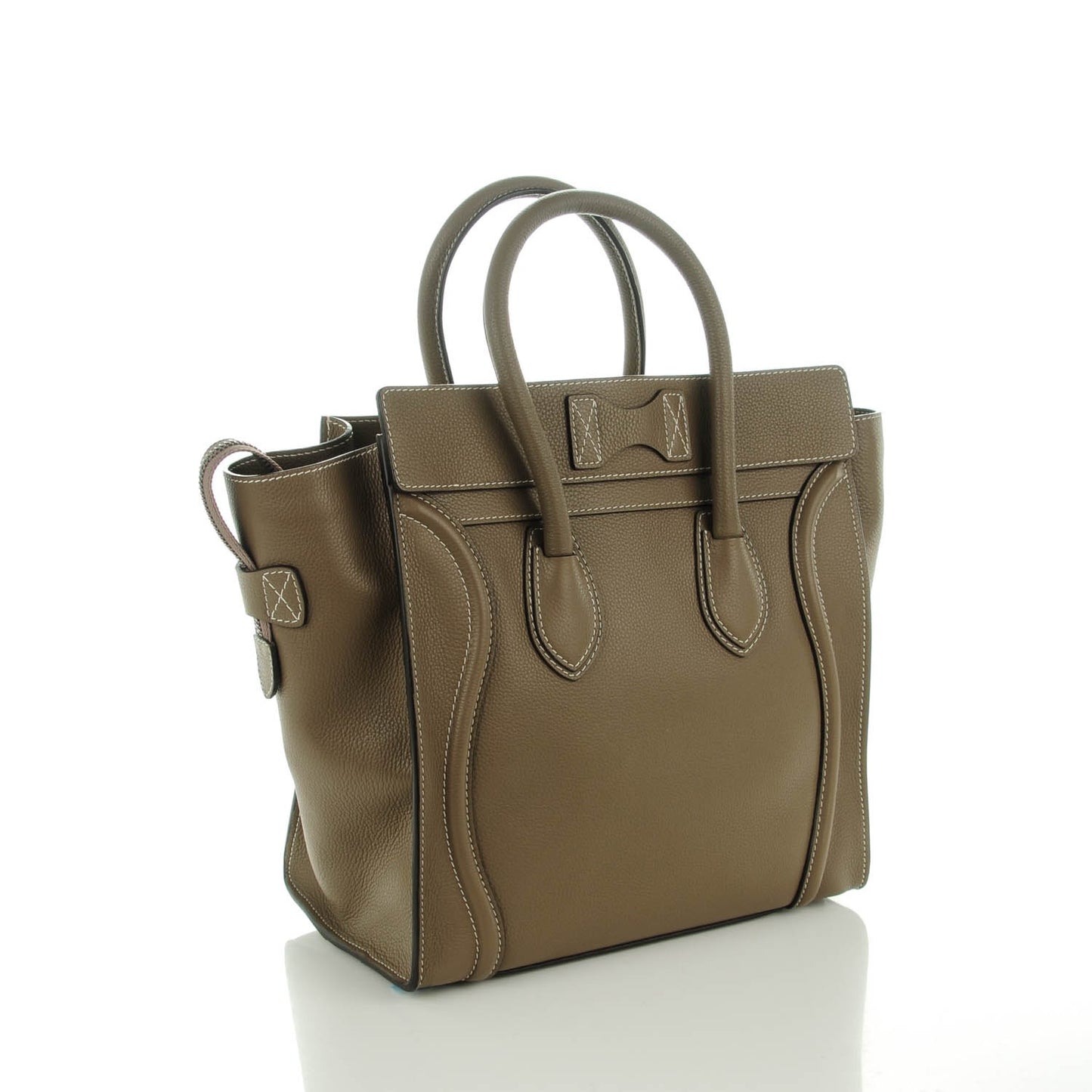 Drummed Calfskin Mini Luggage Souris