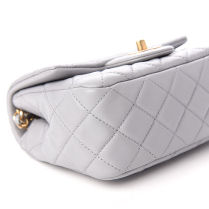 Chanel Lambskin Quilted Mini Pearl Crush Flap Light Grey 6 of 10