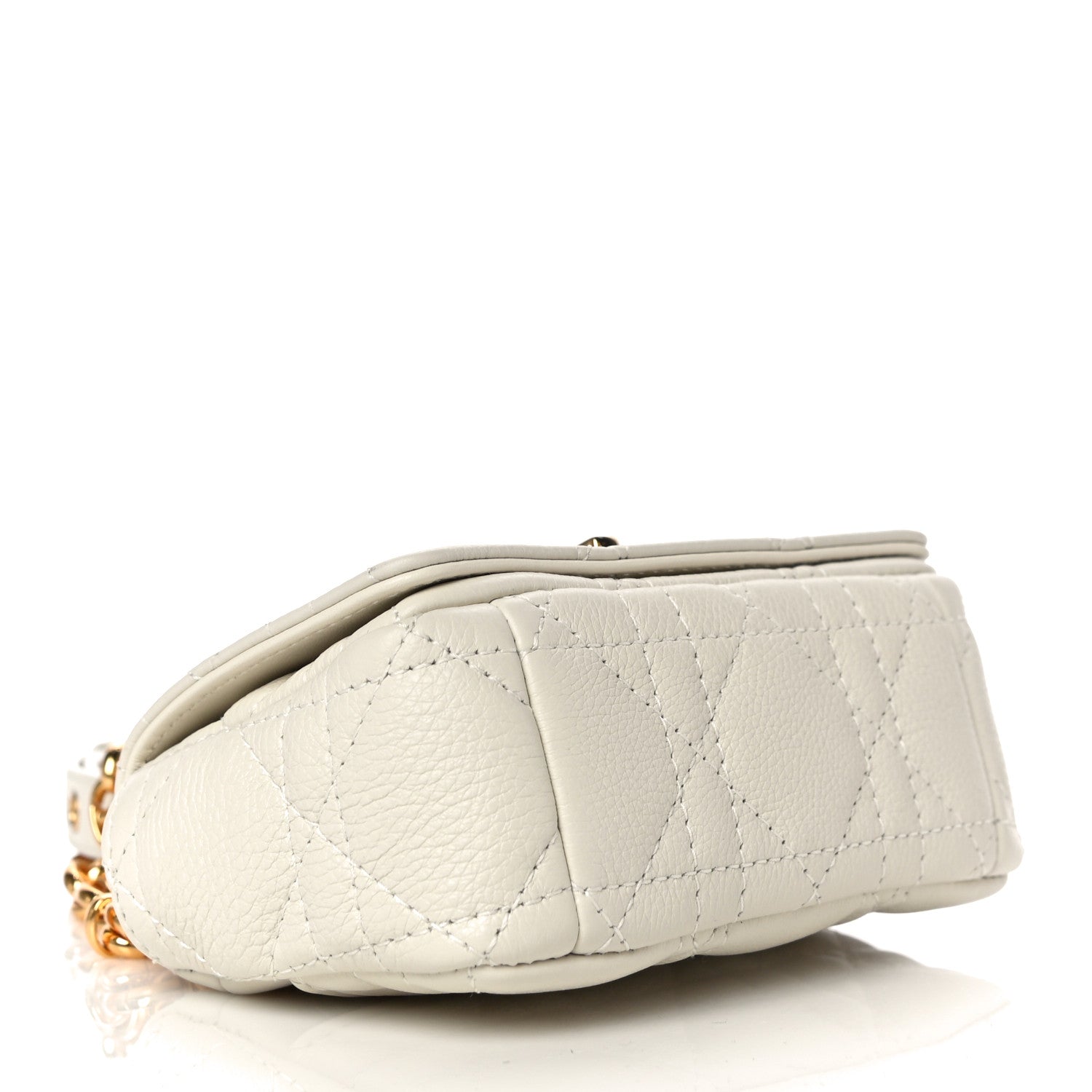 Christian Dior Supple Calfskin Cannage Micro Caro Bag Latte 4 of 10