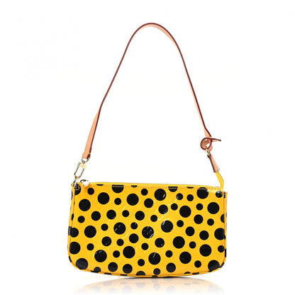 Louis Vuitton Vernis Kusama Infinity Dots Pochette Accessories Yellow Yellow 1 of 9