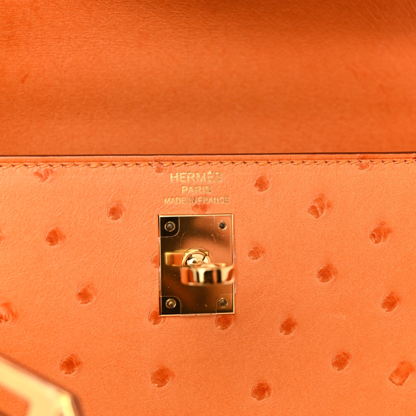 Ostrich Kelly Sellier 25 Abricot