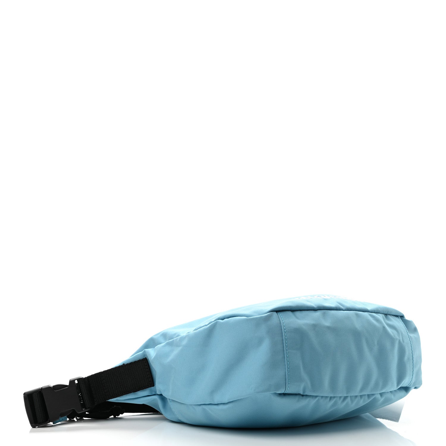 Balenciaga Recycled Sport Nylon Logo Embroidered Large Wheel Sling Bag Blue White 4 of 11