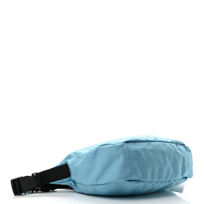 Balenciaga Recycled Sport Nylon Logo Embroidered Large Wheel Sling Bag Blue White 4 of 11
