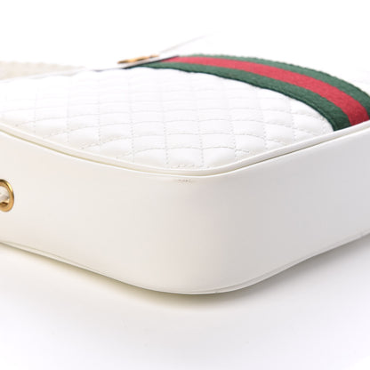 Gucci Calfskin Web Trapuntata Small Shoulder Bag Off White 8 of 10