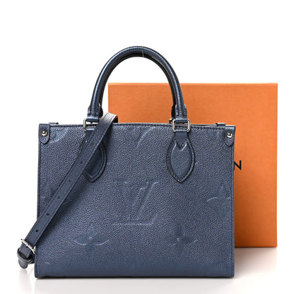 Louis Vuitton Metallic Empreinte Monogram Giant Onthego PM Navy Nacre 10 of 10