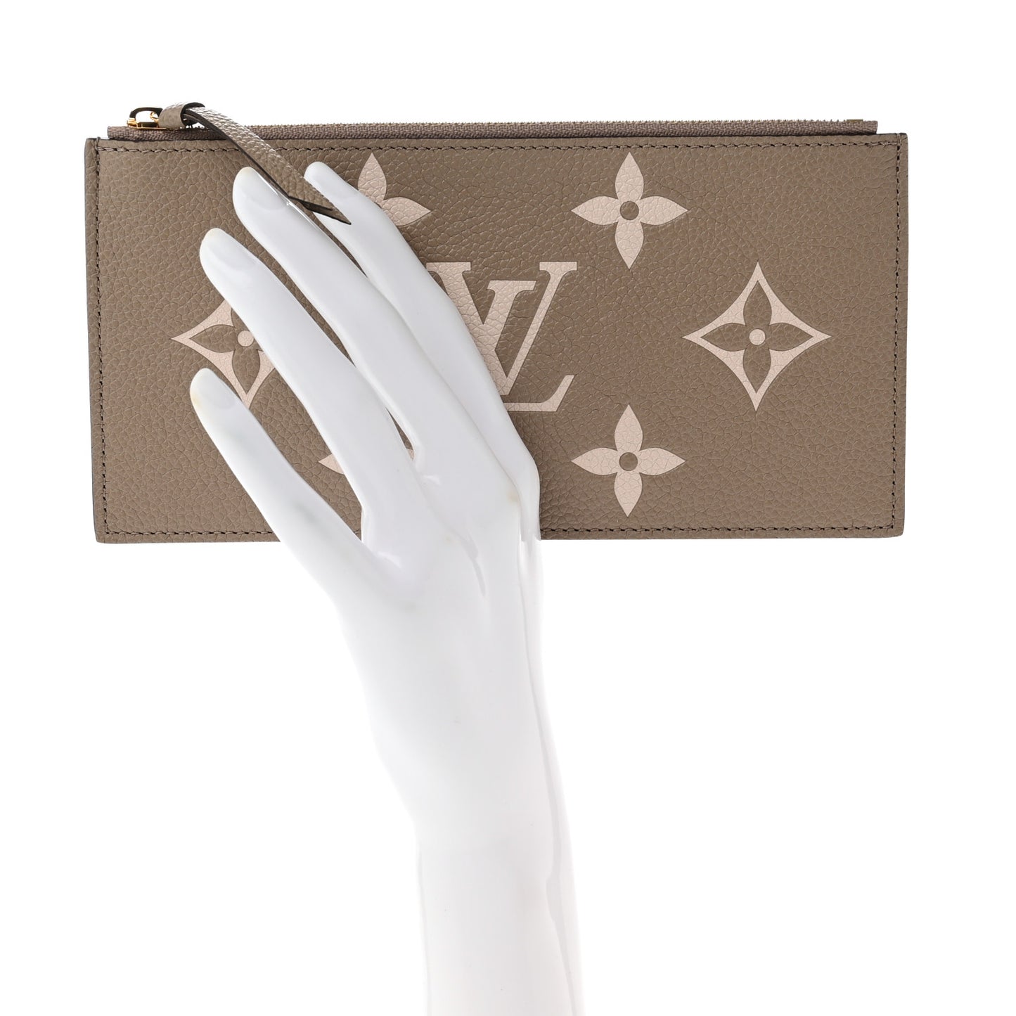 Empreinte Monogram Giant Pochette Felicie Zippered Insert Tourterelle Creme