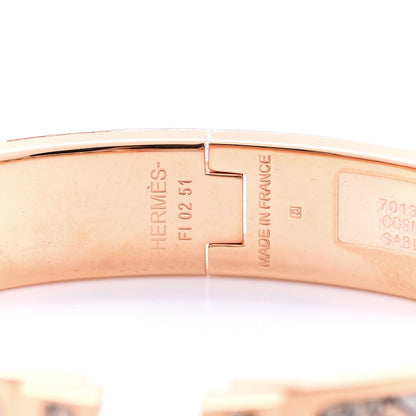 Hermes Enamel Narrow Print Cosmographia Universalis Clic Clac H Bracelet PM Sable 4 of 5