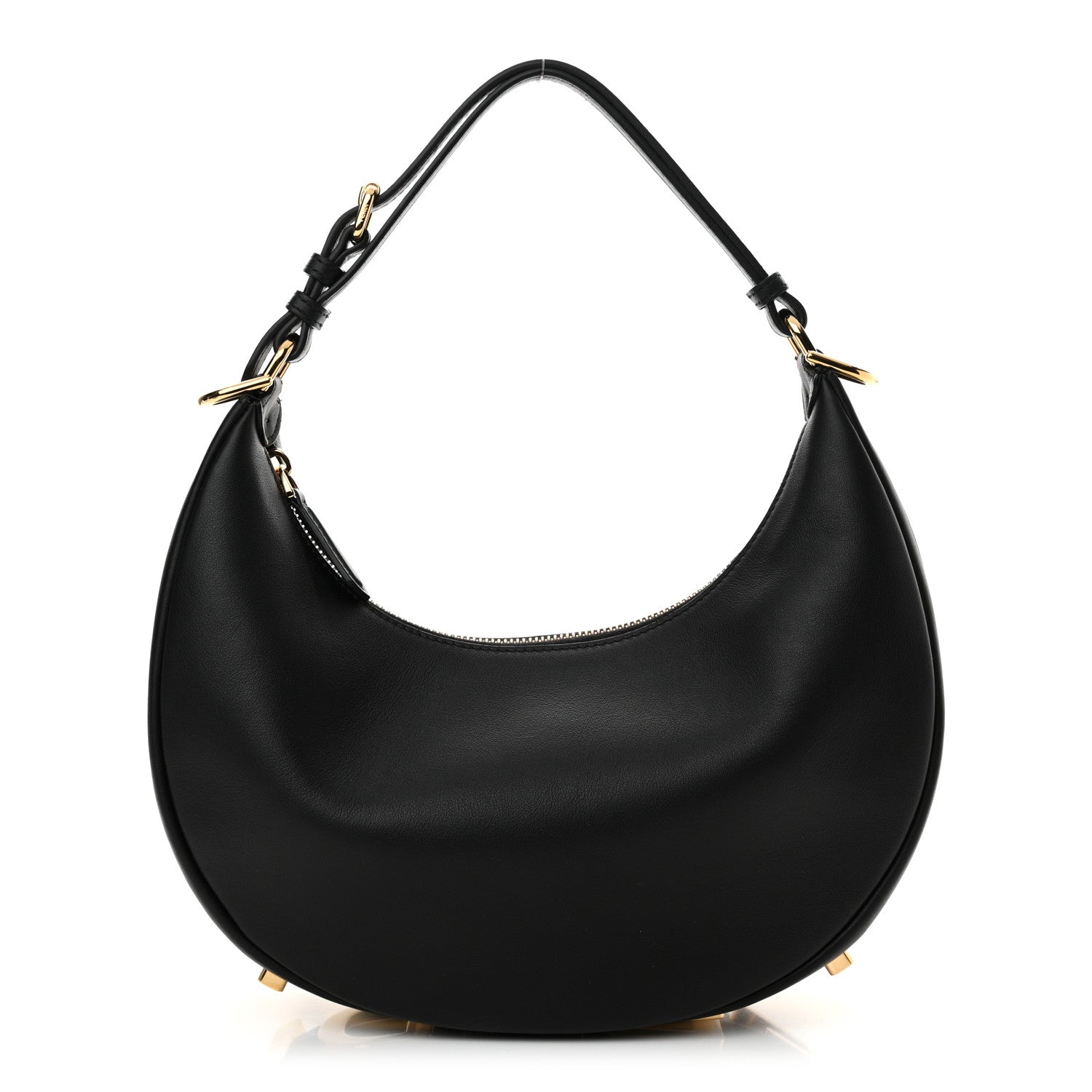 Fendi Vitello Grace Matte Small Fendigraphy Hobo Bag Black 1 of 11