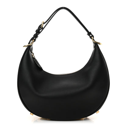 Fendi Vitello Grace Matte Small Fendigraphy Hobo Bag Black 1 of 11