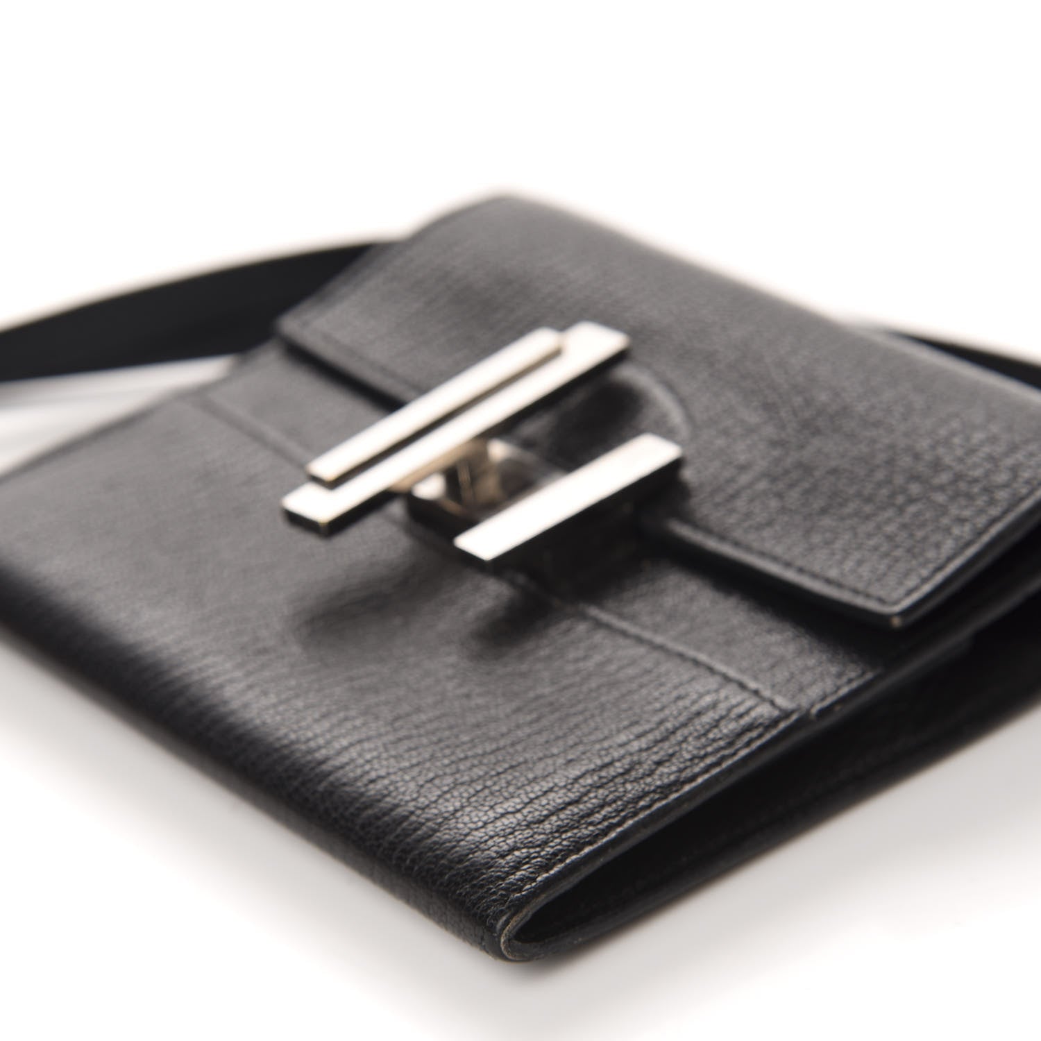 Hermes Chevre Chamkila Mini Cinhetic Wallet Black 6 of 13