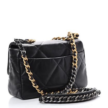 Chanel Goatskin Quilted Medium 19 Flap Black 2 of 10
