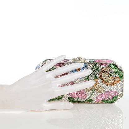 Judith Leiber Swarovski Crystal Floral Miniaudiere Clutch 8 of 15