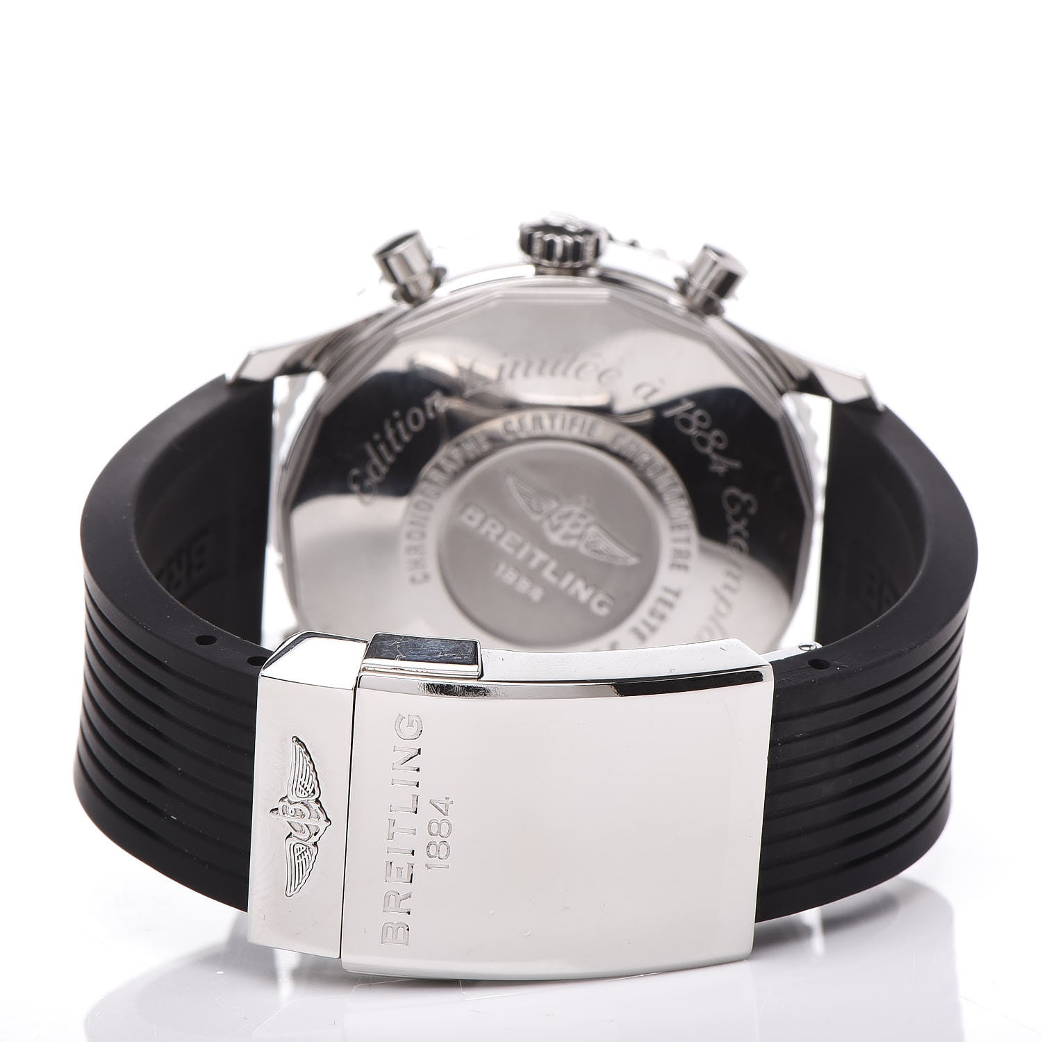 Breitling Stainless Steel Rubber 46mm 1884 Chronometre Navitimer Automatic Watch Black A2135024 4 of 8