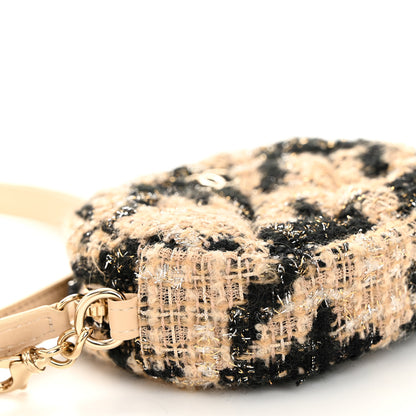 Chanel Tweed Lambskin Quilted Waist Bag With Coin Purse Beige 12 of 13