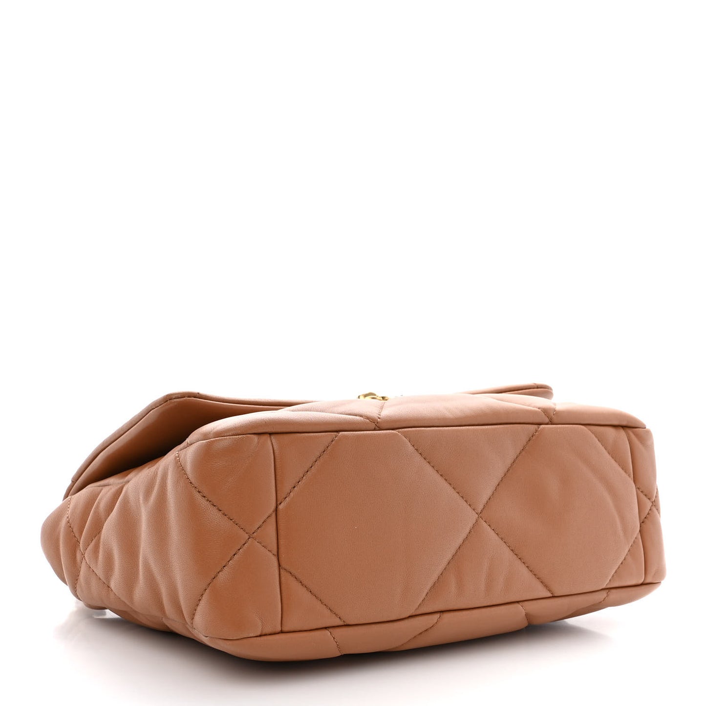 Lambskin Quilted Medium Chanel 19 Flap Brown