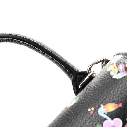 Louis Vuitton Calfskin Flower Lockme Mini Backpack Black Multicolor 22 of 23