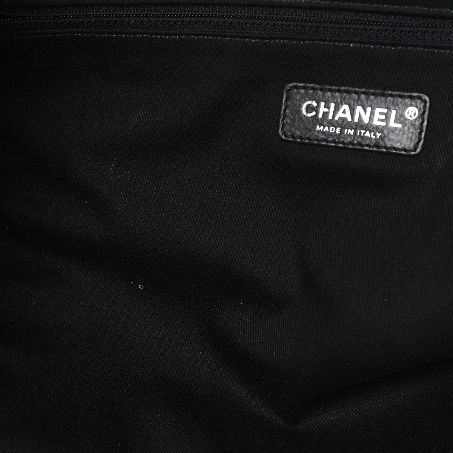 Chanel Mixed Fibers Large Shopping Bag Blue Beige 11 of 12