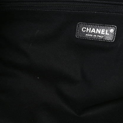 Chanel Mixed Fibers Large Shopping Bag Blue Beige 11 of 12