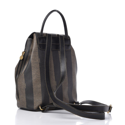 Fendi Coated Canvas Pequin Drawstring Backpack Tobacco 3 of 9