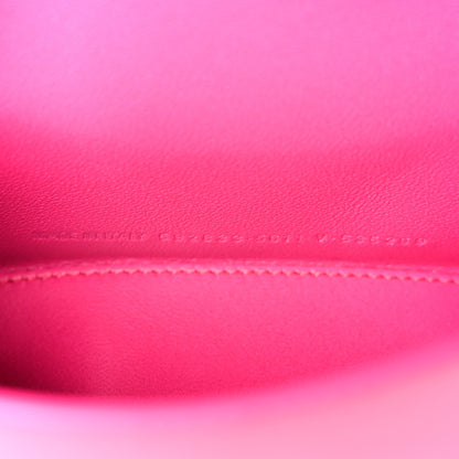 Balenciaga Shiny Box Calfskin Hourglass Top Handle Bag XS Acid Fuchsia 7 of 10