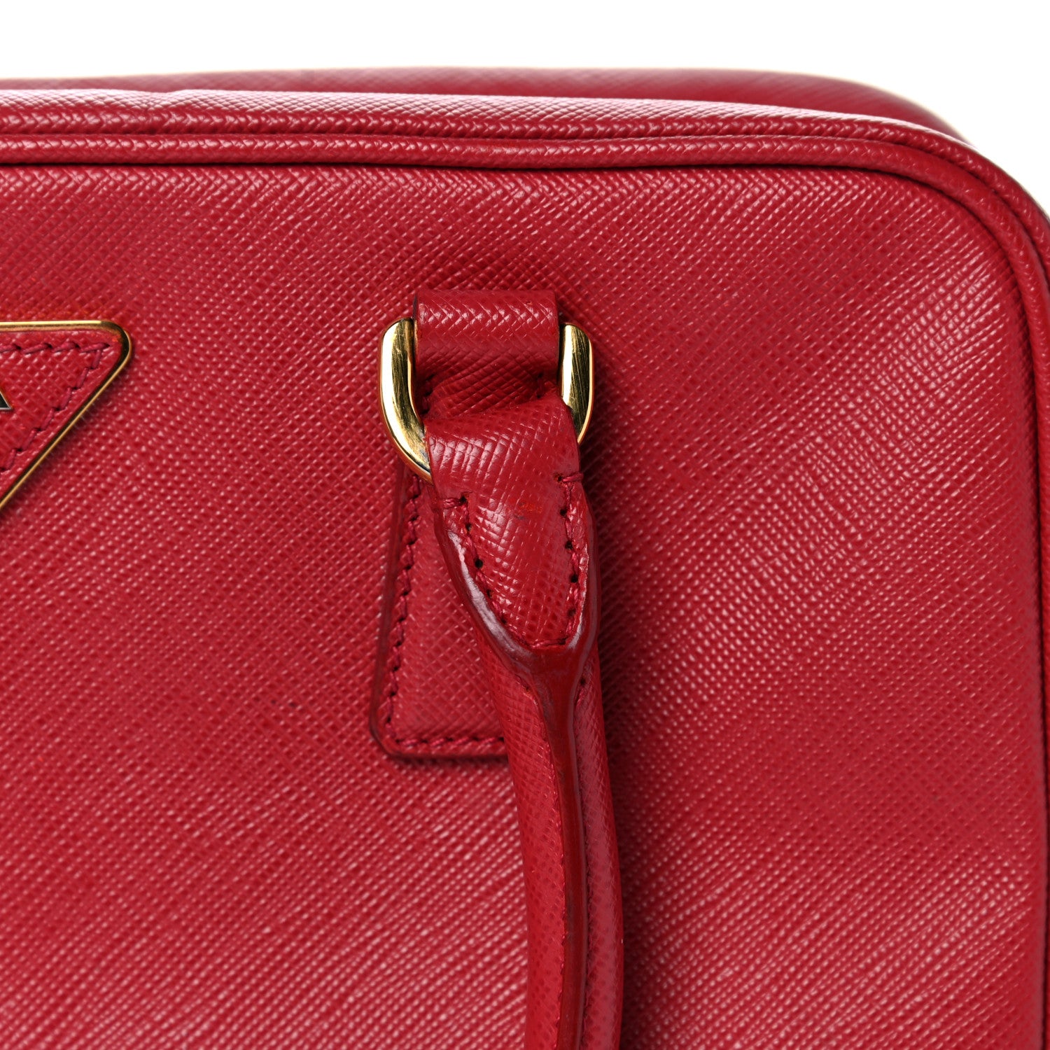 Prada Saffiano Lux Bowler Fuoco 15 of 18